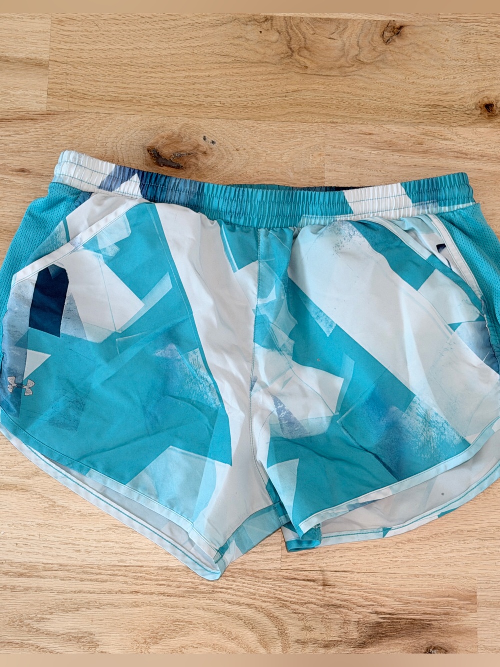 Under Armour Teal and White Drawstring Shorts